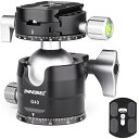 【中古】INNOREL 自由雲台 ボール雲台 低重心 耐荷重最大20kg ボールヘッド 直径 40mm CNC アルミ合金 三脚 一脚 一眼レフ 撮影 DSLR ビデオカメラ用 360