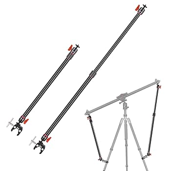 Other - 【中古】Neewer カメラスライダーサポートアーム 2本入り 三脚安定アーム 自由調整可能 伸縮可能 アルミニウム合金製 安定性アップ Cクランプ、雲台付き