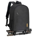 【中古】TARION カメラバッグ 軽量 コンパクト 十分な容量 三脚収納 カメラバックパック レインカバー付き カメラリュック 一眼レフカメラバッグ リュッ