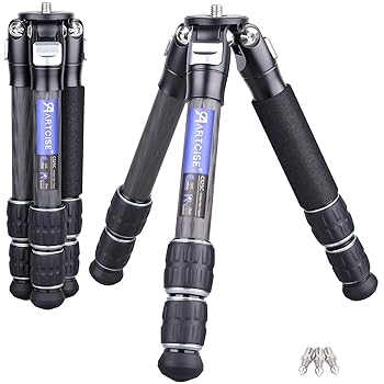 【中古】ARTCISE 22.5mm 管経ミニカーボン 三脚 軽量 持ち運びに便利 カメラ 卓上 カーボンファイバー..