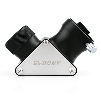 【中古】SVBONY 天頂ミラー 対角ミラー 正立プリズム天体望遠鏡用アクセサリー 全メタル 屈折式 1.25インチ 31.7mm 90°