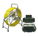 【中古】360度回転パンチルト 水中ビデオ 下水管検出カメラ 80mプッシュロッドケーブル付き