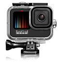 【中古】Gopro Hero 12 11 10 9 Black 専用 防水ケース 60m 水深ダイビング 防水 防塵 保護ハウジングGoPro Hero11 ア...
