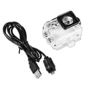 【中古】Akozon 保護ケース スポーツカメラ 防水ケースアクセサリー 充電ケーブル付き SJ4000 SJ7000 スポーツカメラ 充電ケース