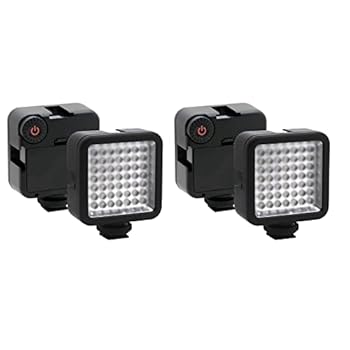 【中古】LyxosVee 2X 調光対応 ポータブルカメラライトパネル 照明 明るいLEDビデオライト 49 LEDカメラ 、ニコン、、その他のDLSRカメラ用