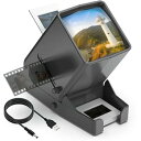 【中古】35mmスライドとポジティブフィルムネガ用のLEDライト付きイルミネーションビュー、3倍の倍率、USB電源、スライド、フィルムビューアー、単3電池4