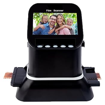 【中古】フィルムスキャナー、4.3インチLCDディスプレイ付きデジタルフォトコンバーター、128MB内蔵メモリ、35mm、135、120、127,126KPKネガおよびスライ
