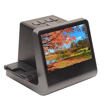【中古】スライド スキャナー、デジタル フィルム スキャナー、大型 5 インチ LCD スクリーン、カラーおよび白黒ネガと 35mm スライドの変換 22 MP JPEG