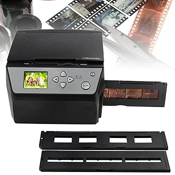 【中古】フィルムスライドスキャナー、HD 22MPフィルムスキャナー、2.4インチLCDスクリーンフォトスキャナー、135フィルム、35mmスライド、110フィルム、