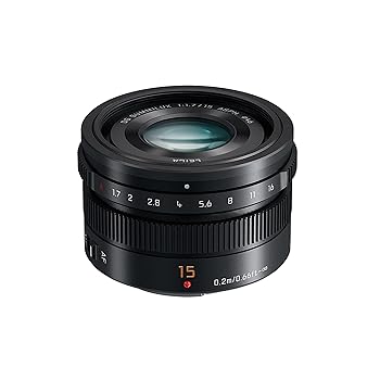 【中古】Panasonic H-X015E-K LEICA DG SUMMILUX 15mm F1.7 ASPH Lens - Black