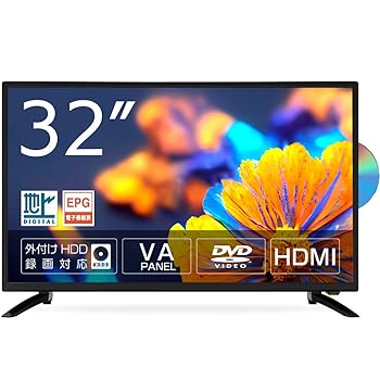 【中古】WIS 32インチ 液晶テレビ DVDプレーヤー内蔵 音声付き1.5倍速再生 外付けHDD録画対応 LED直下型 バックライト HDMI 壁掛 地上デジタル AS-01D320