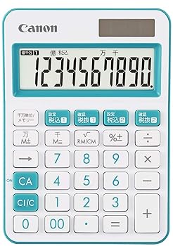 樂天商城 - 【中古】キヤノン カラフル電卓 LS-105WUC-BL 10桁 ミニ卓上サイズ W税機能搭載 抗菌仕様