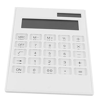 【中古】Gogogmee 1個 ソーラー電卓コンピュータ オフィス デスクトップコンピューター デスクコンピュータ 小さな ビッグボタン 旅行 電子部品 白い