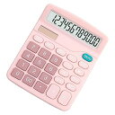 【中古】Walfront ソーラー電卓 ポータブル 12 ピンク 装飾用
