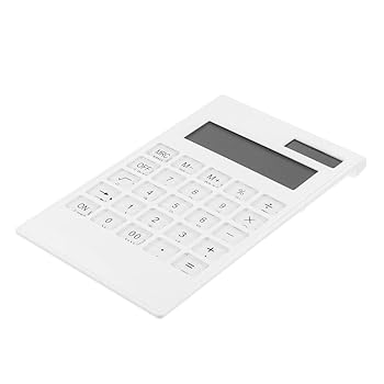 【中古】BUTIFULSIC 1個 ソーラー電卓コンピュータ デスクコンピュータ デスクトップコンピューター 超薄型 ビッグボタン オフィス 電子部品 白い