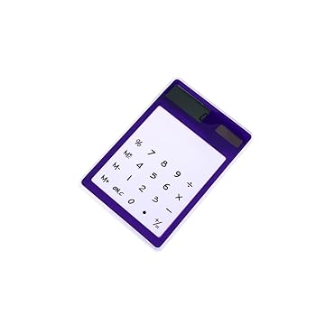 【中古】VILLFUL 標準電卓 タッチスクリーン電卓 簡単な電卓 透明電卓 クール電卓 携帯電卓小 デスクコンピュータ ミニ 紫の 贈り物 学生