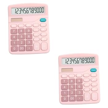 【中古】POPETPOP 2個 算術電卓 のためのツール オフィス コンピューティング ツール エレクトロニクスコンピュータ ポケットツール pink ポータブル 道