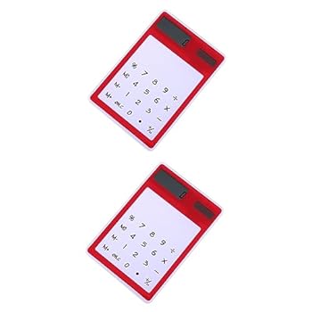 【中古】ibasenice 2個 透明電卓 簡単な電卓 液晶画面電卓 携帯電卓小 透明タッチパネル電卓 紙のミニパッド オフィス電卓 学校用品 チップバッグシーラ