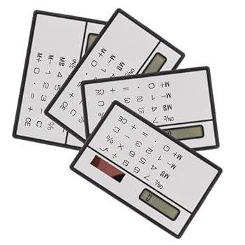 【中古】HOODANCOS 4個 携帯電卓 ハンドヘルド電卓 学生用電卓 学生文具電卓 小さな電卓ハンドヘルド タイプ電卓 薄型電卓 計算ツール 太陽エネルギー電