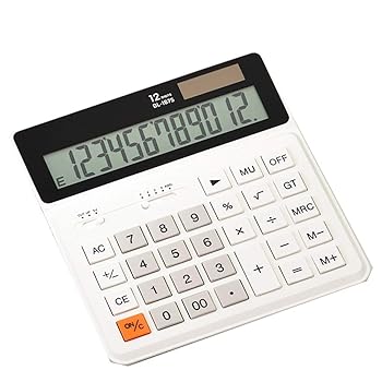 【中古】電卓 大型LCDデュアル電源ボタン12大型ソーラー電卓 デスクトップ電卓 (Color : 