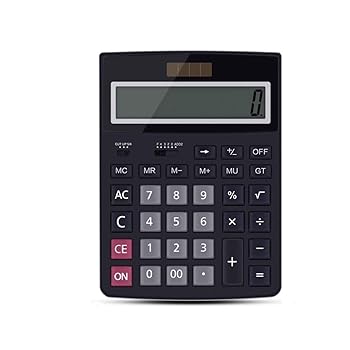 乐天商城 - 【中古】デスクトップ電卓 電卓多機能ソーラーデュアル電源電卓ワイドスクリーン電卓12桁大型ボタンの学生オフィス 正確な計算 (Color : A)