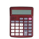 【中古】電卓 金属パネルのデスクトップ・ファイナンス専用デスクトップオフィスは、電卓12ビットの音声タイプ用品 ビジネス電卓 (色 : Red, Size : 17.3(3)
