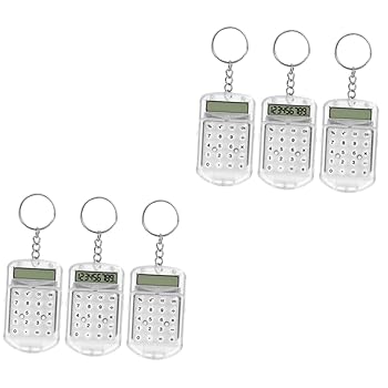 【中古】NUOBESTY 6個 キーホルダー電卓 ノベルティキーホルダー バッグハンギングペンダント ミニコンピュタドラ ミニバックパックキーホルダー かわい