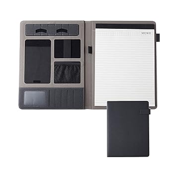 【中古】バインダー システム手帳 ビジネス手帳 A4 メモ帳 フォルダー 多機能 バインダー 防水 PU革製 ..