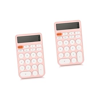 【中古】EXCEART 2個 コンピューター ポータブル ポケットサイズ ハンドヘルド 飾る 学用品 電卓 オフィス プラスチック ピンク