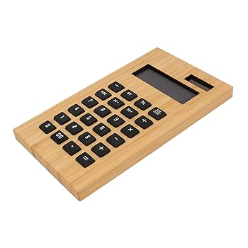 【中古】BCOATH 1個 ソーラー電卓 オフィス ポータブル 補助ツール 学生 竹