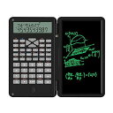 【中古】6インチ大画面関数電卓、12桁電卓書き込み、折りたたみ式金融電卓、学校オフィス用 黒, ブラック