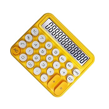 【中古】ノーブランド品 費用対効果の高い財務管理のための大きな電卓プロフェッショナル関数電卓電卓機械式正確な, 黄色