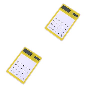 【中古】SEWACC 2個 透明 電卓 ポータブル 電卓 ミニ 電卓 学生 電卓 タッチ スクリーン 電卓