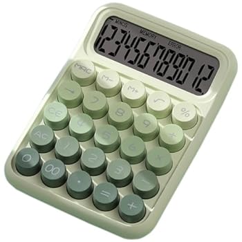 【中古】 スーツケースカンパニー 電卓 12桁 電池式 グラデーションカラー 丸ボタン 滑り止め付き 単4電池 卓上 大型表示 計算機 液晶 オフィス 事務用品