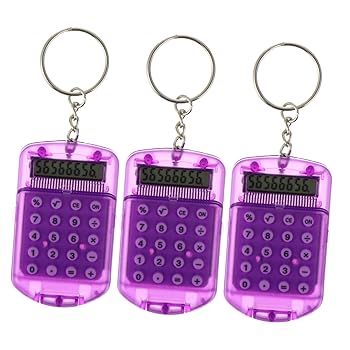 【中古】KONTONTY 3個 キーホルダー 電卓 ミニ 電子 電卓 8 桁 ミニ 電卓 キー リング 電卓 ミニ 電卓 キー リング スモール 電卓 ポケット 電卓 キー チ