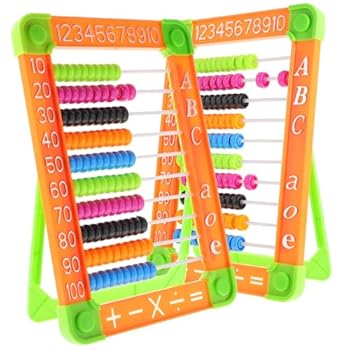 【中古】KOMBIUDA 2個 そろばん 数字合わせゲーム 子供の教育ゲーム 子供の電卓のおもちゃ プラスチック