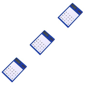 【中古】TEHAUX 3個 タッチスクリーン電卓 キッズ電卓 透明電卓 オフィス電卓 学校の備品 透明なタッチスクリーン ホーム電卓 学校の必需品 ミニ 簡単な