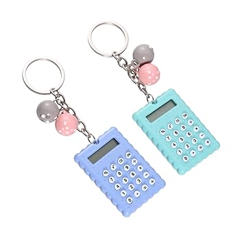【中古】Yardenfun 2個 電卓キーリング キーホルダー型電卓 電子計算機キーホルダー ポケット電卓ミニ クリエイティブミニ電卓 かわいいクッキー電卓キー