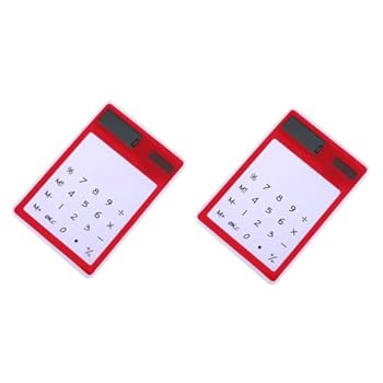 【中古】HAPINARY 2個 透明電卓 学校用品 紙のミニパッド ミニ電話椅子 透明タッチパネル電卓 省エネ計算機 テントホルダーに名前を付ける 液晶画面電卓