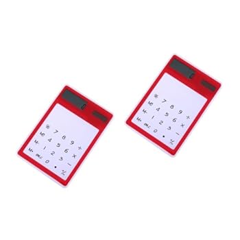【中古】SEWACC 2個 タッチスクリーン電卓 テントホルダーに名前を付ける オフィス電卓 液晶画面電卓 省エネ計算機 標準電卓 透明タッチパネル電卓 事務