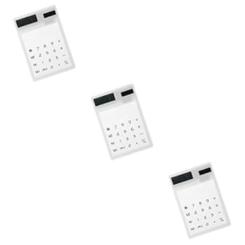 【中古】ROMISBABA 3個 電卓科学 プログラム可能 タッチスクリーン電卓 オフィス電卓 筆記用タブレット ボタン 小さな卓上電卓 透明タッチ電卓 ソーラー