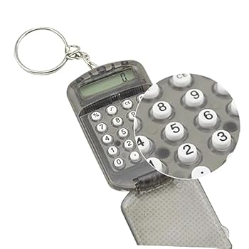 【中古】HOMOCONO 3個 キーホルダー型電卓 携帯電卓キーホルダー ミニ電卓キーリング 子供のキーホルダー 子供用の電卓 子供電卓 ポケット電卓キーホルダ