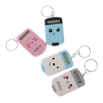【中古】PHENOFICE 4個 ミニ電卓 mini pc minipc mini-pc pc mini ミニコンポ 子供のための電卓 ミニ携帯電卓 便利なキーホルダー電卓 電卓キーホルダー プラ
