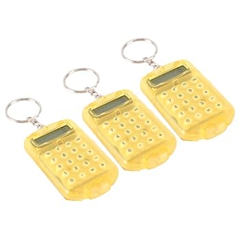 【中古】BELLIFFY 3個 キーホルダー型電卓 ポケット電卓キーホルダー 子供電卓 ミニ電卓キーホルダー 手電卓 ホーム電卓 キー電卓 電卓子供 携帯電卓キー