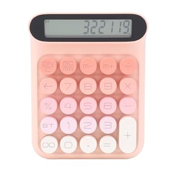 【中古】メカニカルスイッチ電卓、かわいい10桁大型LCDディスプレイ電卓、かわいい24キーデスクトップ電卓、滑り止めパッド付き、ビジネスオフィス学生向 【中古】メカニカルスイッチ電卓、かわいい10桁大型LCDディスプレイ電卓、かわいい24キーデスクトップ電卓、滑り止めパッド付き、ビジネスオフィス学生向