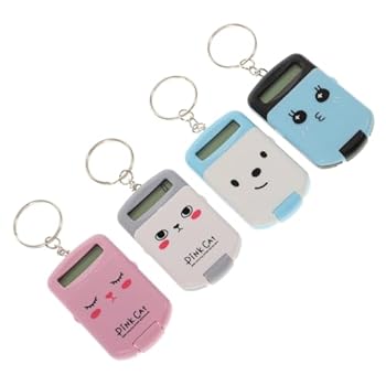【中古】SECFOU 4個 ミニ電卓 かわいい小さな電卓 漫画電卓 子供のための電卓 小さな電卓ミニ 携帯電卓キーホルダー mini pc minipc キッズ電卓 学生の