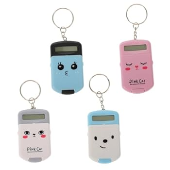 【中古】KONTONTY 4個 ミニ電卓 mini pc minipc mini-pc ミニコンポ 小さな電卓ミニ オフィスキーホルダー 学生向けのポケット電卓 子供のための便利な電卓