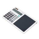 【中古】メモ帳付き電卓、LCDディスプレイデスクトップ電卓多機能ポータブル電卓、オフィス、学校、家庭用、スケッチメモ正確な実用的な数学電卓金融 (白