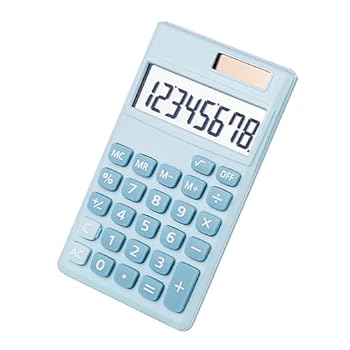 【中古】FOYTOKI ミニコンピュータ デスクトップ コンピュータ 標準的な電卓 ブルー電卓 ハンドヘルド電卓 太陽 卓上電卓 ソーラー電卓 オフィス電卓 プ