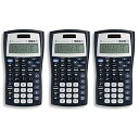 【中古】Texas Instruments TI-30X IIS 2ライン関数電卓 ブラック ブルーのアクセント (3、ブラック)